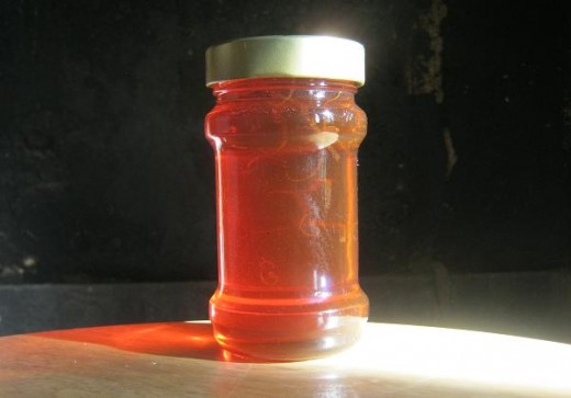 Medlar jelly reached setting point - just