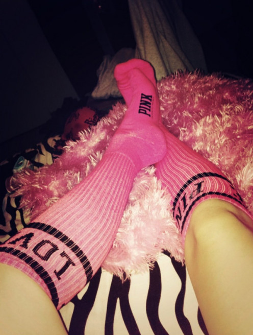  Hot Pink Tube Socks