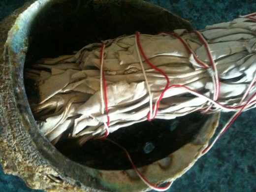 Smudging with sage is a good way to cleanse your sacred space