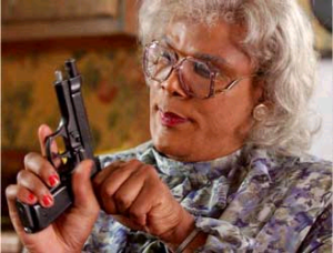 Madea is a character that is irreverent and a bit insane, and most normal people have those moments, even if they aren't so normal.
