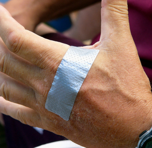 duct tape bandage on wart
