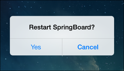 By swiping the home screen upwards, you can as well restart the springboard, allowing you to refresh your iPhone