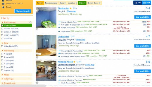 Bangkok Hotel For $10 or less