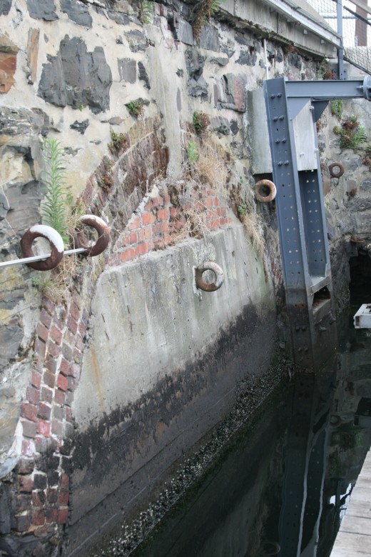Some of the old masonry in the Alfred Basin