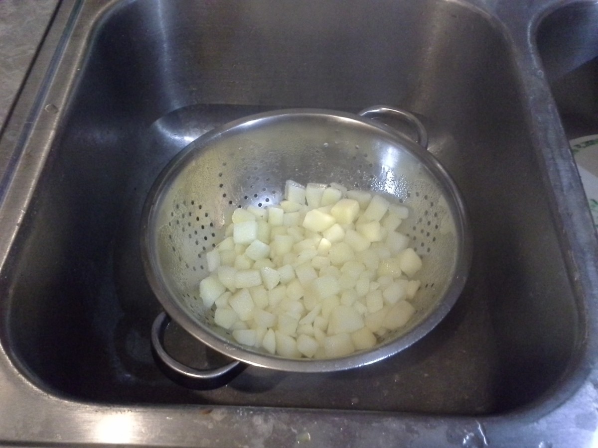 Step Four: Drain your potatoes