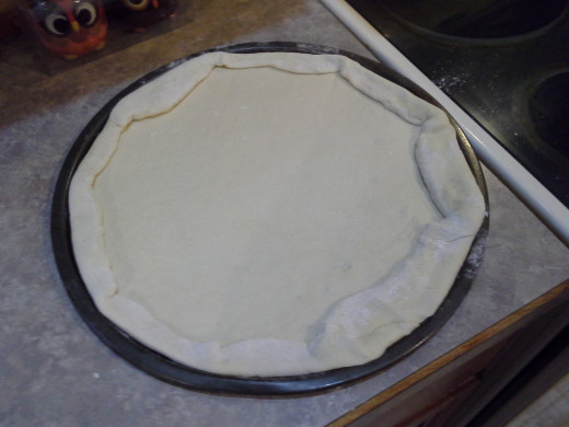 Step Three: Fold over the edges of your crust; It doesn't matter if it's perfect. Bake for about 6 minutes.