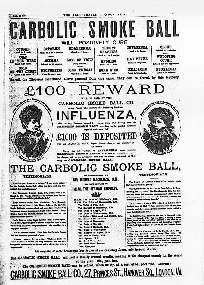 Carbolic Smoke Ball {{PD-US}} – published in the US before 1923 and public domain in the US