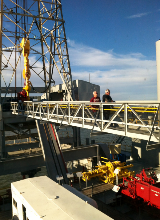 Walking On an Oil Rig