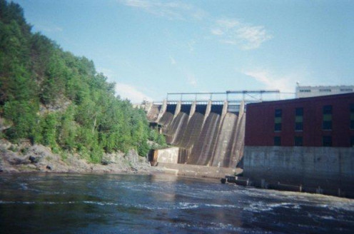 On the stairs looking at Harris Station Dam. This is where you will begin your journey on the Kennebec. 2008