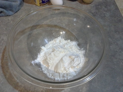 Step One: Start your crust by adding your dry ingredients to a large bowl
