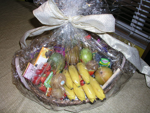 Beautifully arranged fruit basket