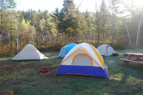 These tents are located across from the cabin tents. The blue and yellow tent is my humble abode. 2010