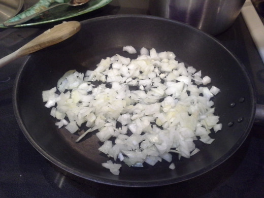 Step Ten: Cook your onions until completely cooked and translucent