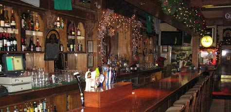 Fabulous woodwork in the bar.  