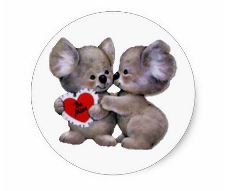 Love these koalas for being so lovable. Get this sticker for your girlfriend at zazzle and get it personalised. 