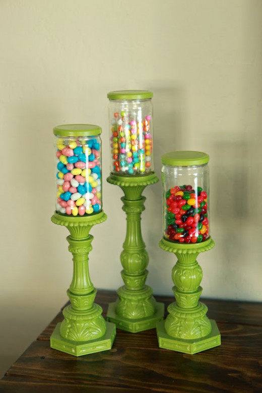 Candlestick Apothecary Jars