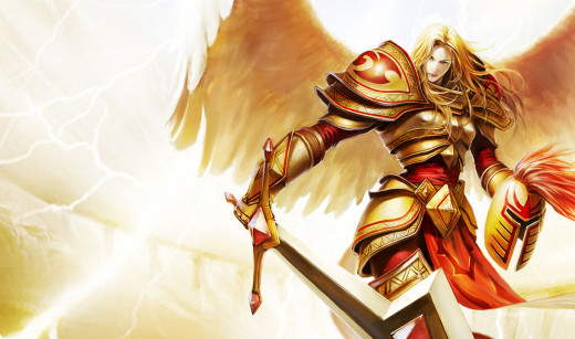 "Unmasked" Kayle, League of Legends China, copyright Riot Games, Inc.