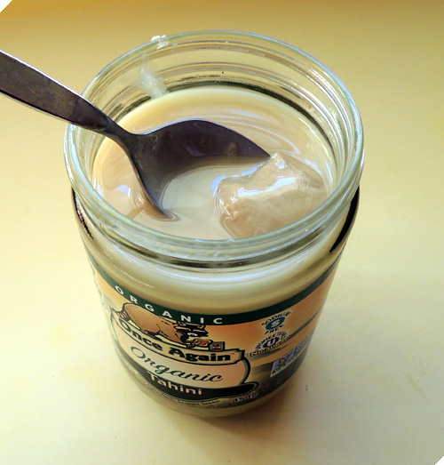 tahini paste separates when stored, so be sure to blend well before beginning