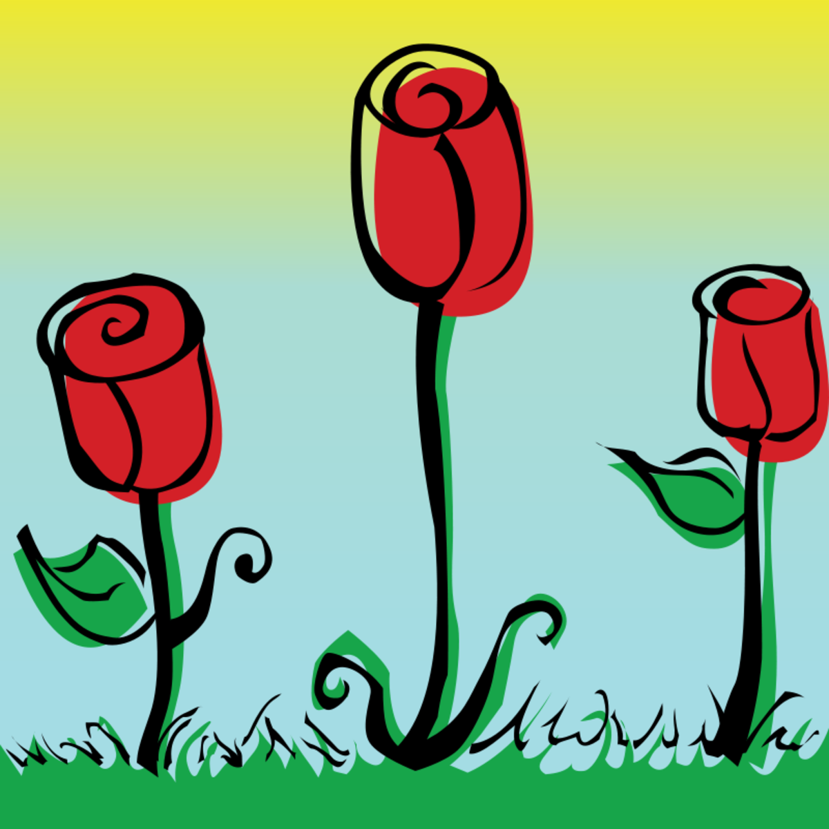 rose garden clip art free - photo #5