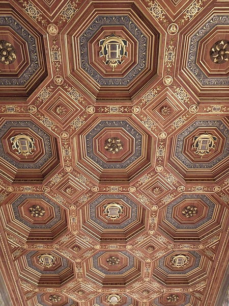 Coffered ceiling at Fountainebleau