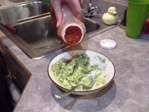 Step Seven: Add your salsa to the bowl