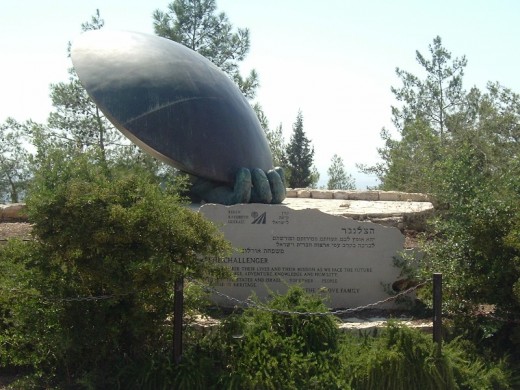 This monument in the park is in memory of space shuttle Challenger