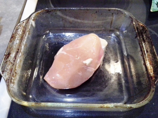 Step Three: Place your thawed chicken breast in your casserole dish