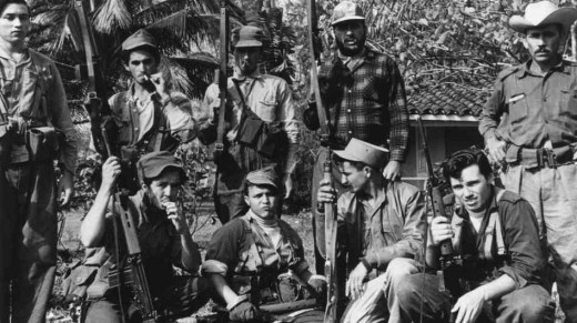 Members of Castro's militia group