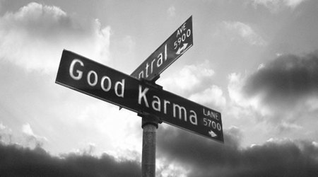 Take a right at "Good Karma"