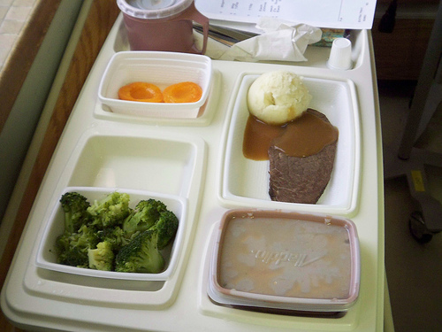 Hospital fare is not nutritious.