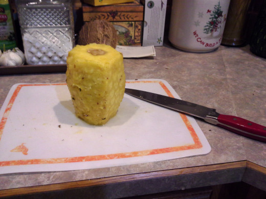 Step Four: Trim any excess outer skin left over