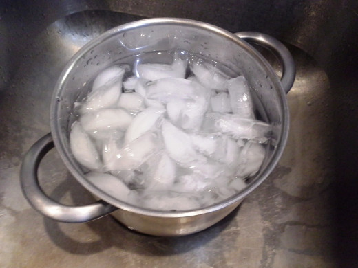 Step Twelve: Get another bowl of ice and top off your pot