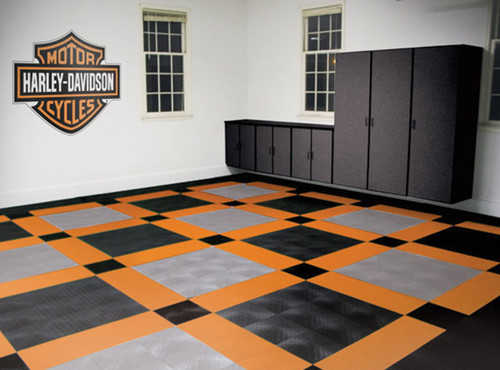 Interlocking floor tiles