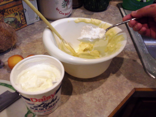 Step Seven: Now add your sour cream