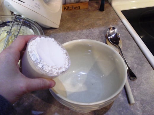 Step Ten: In a separate bowl, add your flour