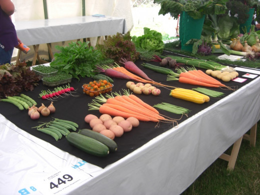 vegetable display