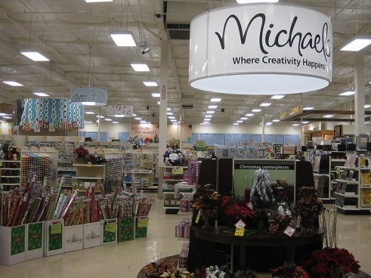 The inside of a Michael's craft store.