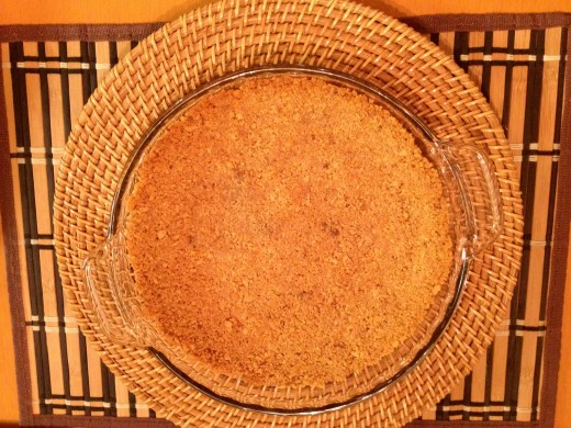 If  you want to  prevent crumbling when serving, you can chill the crust for an hour before you bake the pie. 