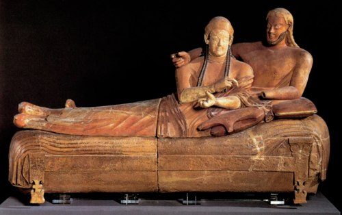 Etruscan Couple Sarcophagus, Terracotta, Late 6th Century B.C.