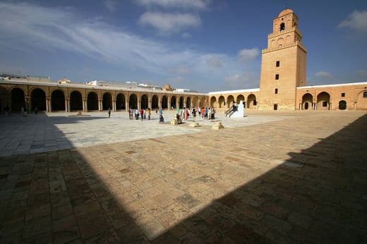 The Great Mosque of Kairouan in Tunesia. Just one example of complex aesthetics espoused in Islamic architecture. 