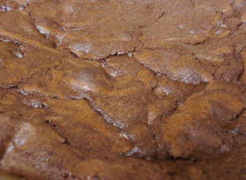 Super closeup of finished product. Mmmmm....brownies....