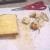 Step Six: Using kitchen scissors, cut your bread slices into small little bread chunks