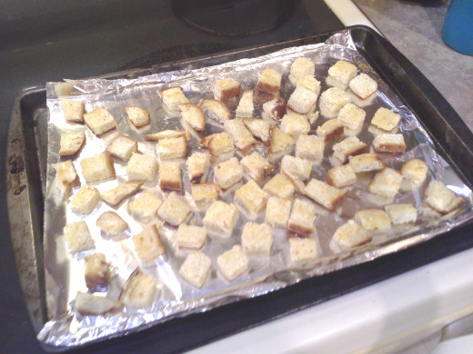 Step Eight: Spread evenly onto your prepared cookie sheet