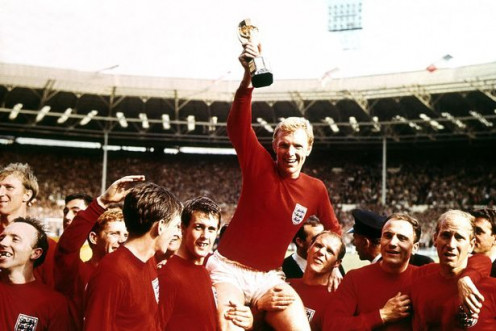 England - World Cup Champions - Bobby Moore Lifts the Jules Rimet Trophy