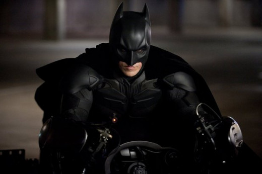 Batman has taken many forms over the years.  Here Christian Bale plays the Caped Crusader in The Dark Knight Trilogy.