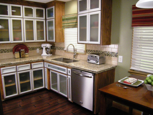This newly  remodeled kitchen highlights the clean linear lines an undermount sink can provide.