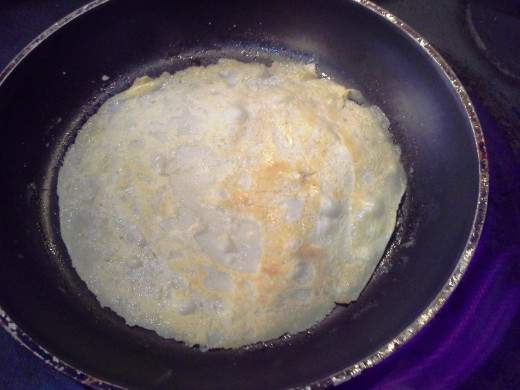 Step Sixteen: Flip your crepe and let cook for only another minute or so