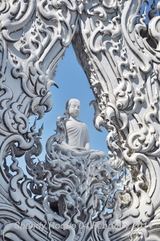 The Buddha in his pure glory. Location: Wat Rong Khun (The White Temple)