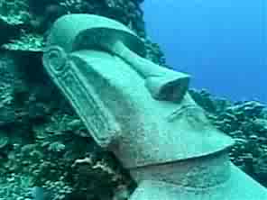 A moai under-water