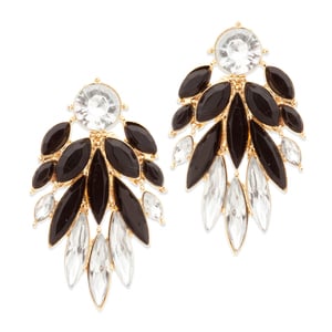  This statement pair will have them oohing and ahhing. Marquis shaped crystals cascade from Mila's circular CZ drop post for dramatic effect.